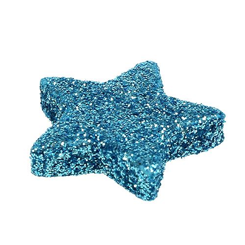 Floristik24 Estrela brilhante turquesa 2,5 cm 100 unidades