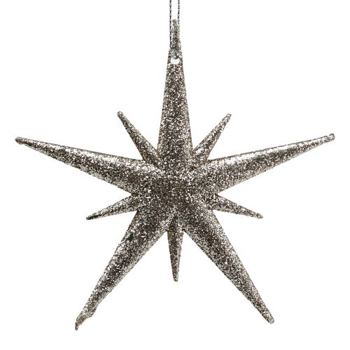 Floristik24 Estrela brilhante ouro claro 13 cm 12 unidades