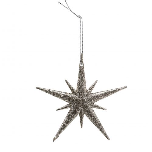 Floristik24 Estrela brilhante ouro claro 13 cm 12 unidades