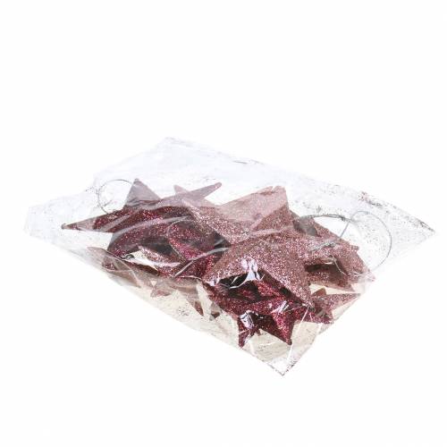 Itens Glitter estrela rosa mix 9,5/5cm 18 un