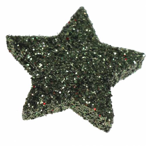 Itens Star glitter verde 2,5 cm 48 unidades