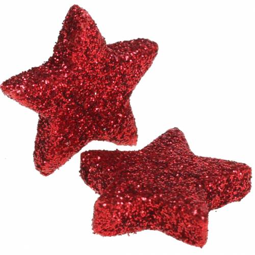 Itens Star glitter red 2,5cm 50pcs