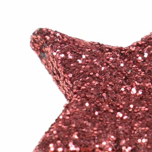 Floristik24 Estrelas brilhantes para espalhar coral 2,5 cm 48 un