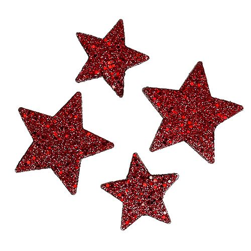 Floristik24 Estrelas brilhantes para polvilhar Bordeaux 4-5cm 40pcs