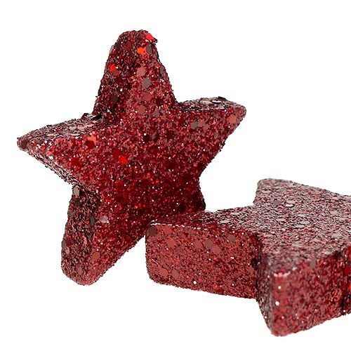 Floristik24 Estrelas brilhantes para polvilhar Bordeaux 4-5cm 40pcs