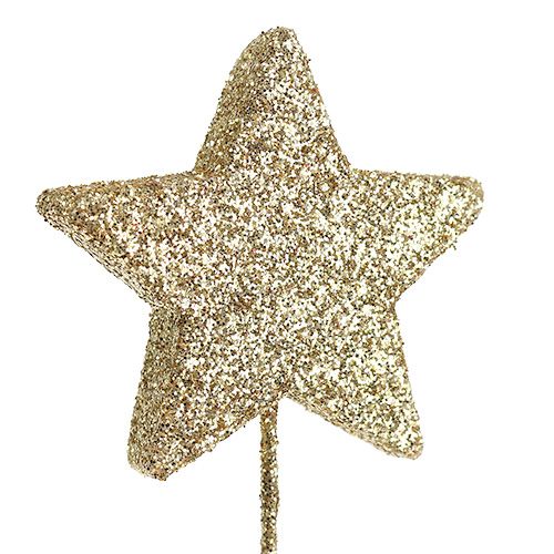 Itens Estrelas brilhantes em fio de ouro 5cm L23cm 48pcs