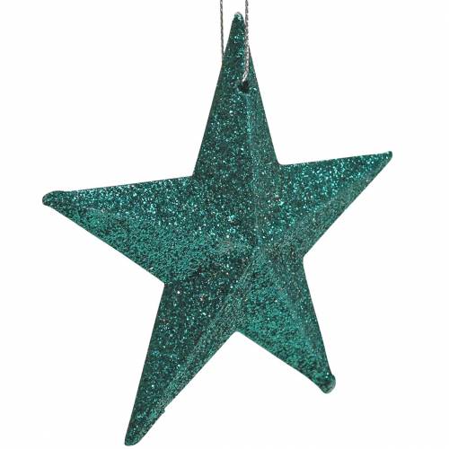 Itens Glitter star set deco hanger e scatter decoração esmeralda, verde claro 9cm/5cm 18 peças