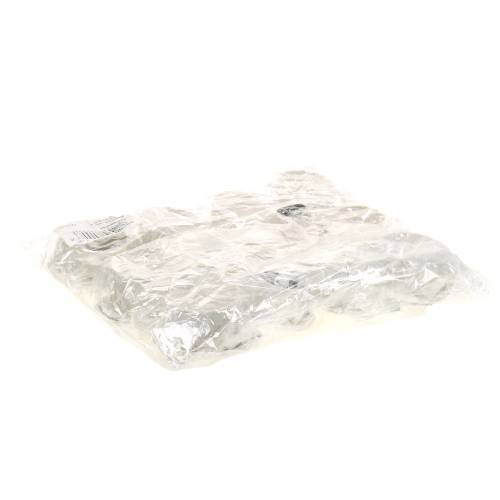 Floristik24 Decoração da árvore de Natal copo glitter branco 8cm 12pcs