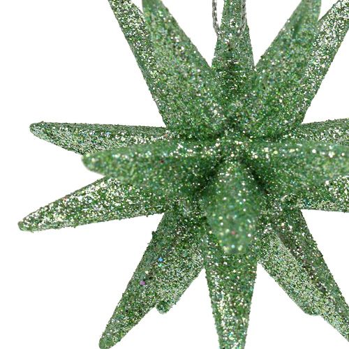 Itens Estrelas brilhantes verde menta 7,5 cm 8 unidades
