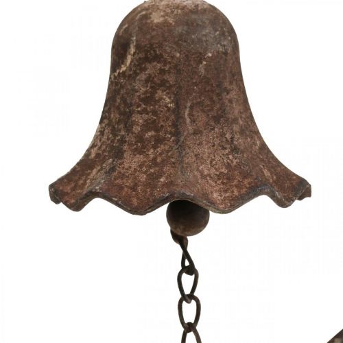 Sino Deco Sino de metal antigo Decoração de metal Aparência de ferrugem Alt. 53cm