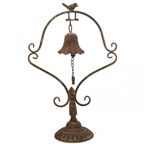 Itens Sino Deco Sino de metal antigo Decoração de metal Aparência de ferrugem Alt. 53cm