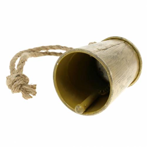 Floristik24 Cowbell para pendurar metal colorido latão Ø7cm H12.5cm