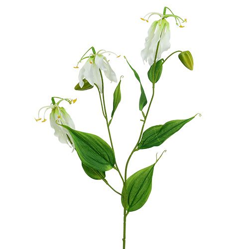 Gloriosa branca artificial 84cm 3pcs