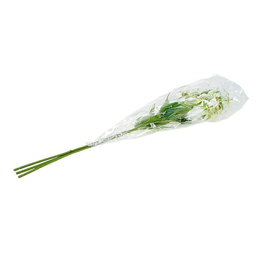 Floristik24 Gloriosa branca artificial 84cm 3pcs