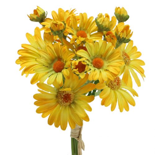 Floristik24 Margaridas em um buquê amarelo 33cm 6pcs