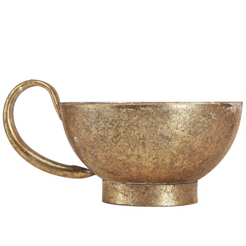 Floristik24 Decoração de taça dourada com castiçal ouro antigo Ø10cm Alt.6,5cm