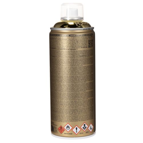 Tinta spray decorativa com efeito cromado dourado, Montana Cans 400ml | Floristik24.pt