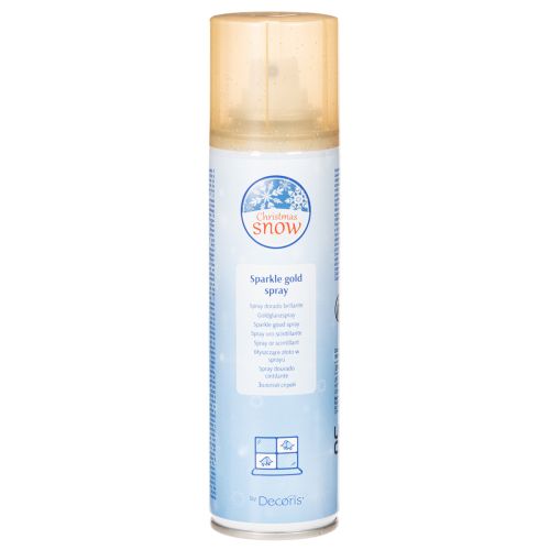 Spray de glitter dourado para decoração de Natal, 150 ml