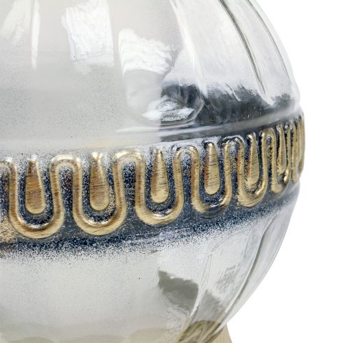 Itens Grave light glass with ornament Ø16cm H28.5cm ouro 2 unidades