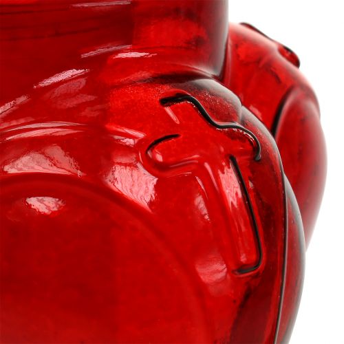 Floristik24 Grave light heart 13cm x 13cm H29cm branco, vermelho 2pcs
