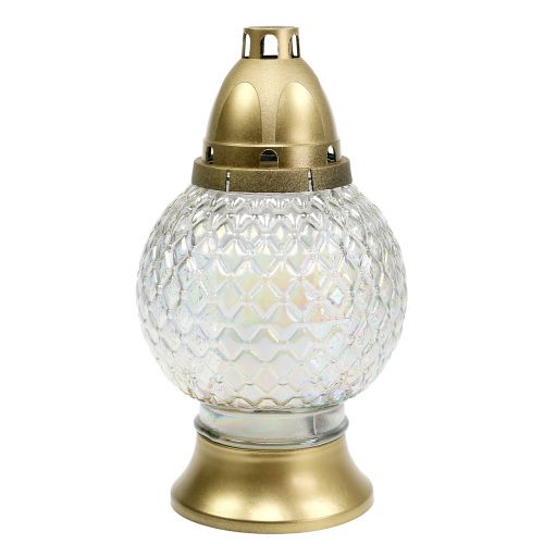 Floristik24 Grave leve forma esférica 28h Ø13cm A24,5cm ouro