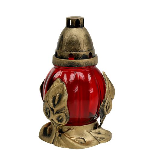 Floristik24 Luz grave vermelha Ø12,5cm Alt.19,5cm 6 unidades