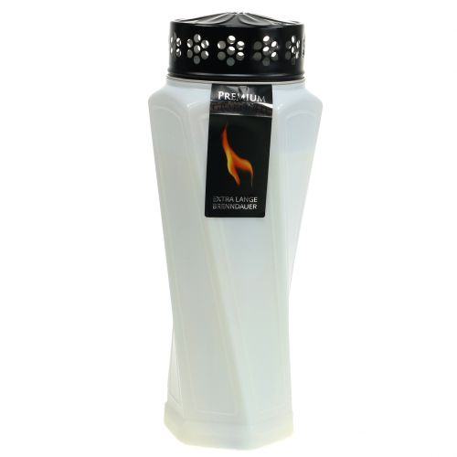 Itens Sepultura leve de plástico torcido branco Ø11cm Alt.25cm