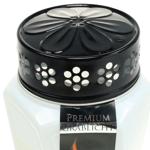 Itens Sepultura leve de plástico torcido branco Ø11cm Alt.25cm