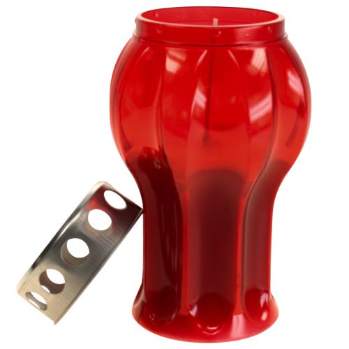 Itens Velas graves luzes vermelhas de luto luzes memoriais Ø10cm Alt.18cm 4 unidades