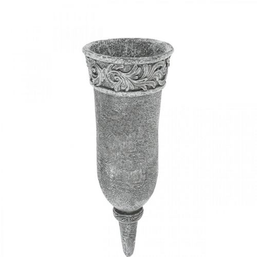 Ornamentos de sepultura Flores de luto Vaso de sepultura com espigão de chão L24cm