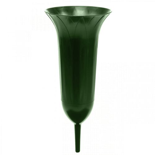 Itens Vaso grave 42 cm vaso verde escuro decoração grave luto floricultura 5 unidades