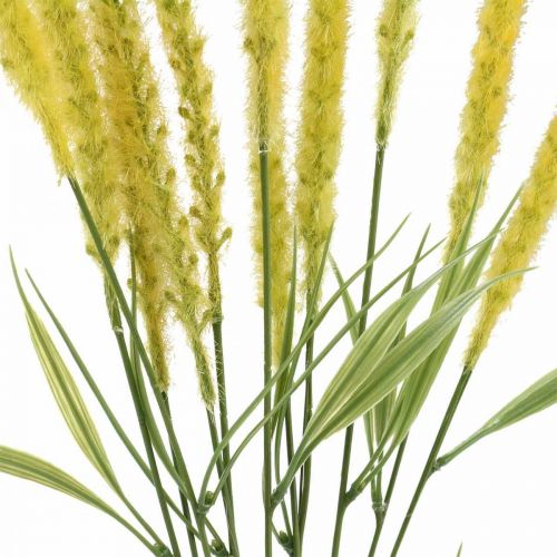 Floristik24 Gramíneas artificiais flores artificiais de rabo de raposa amarelo 62 cm 4 unidades