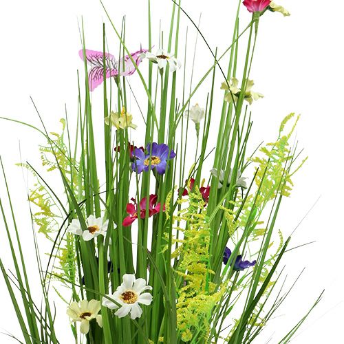Floristik24 Ramo de grama com flores 73cm