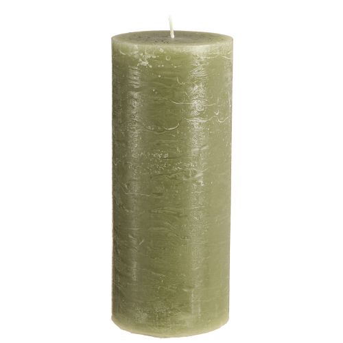 Itens Velas grandes velas pilar verde azeitona 85x200mm 2 un