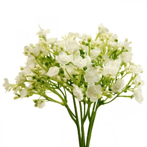 Itens Gypsophila branca artificial L30cm 12 unidades