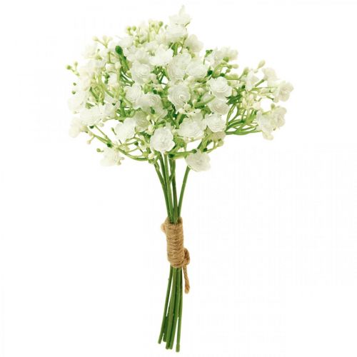 Itens Gypsophila branca artificial L30cm 12 unidades