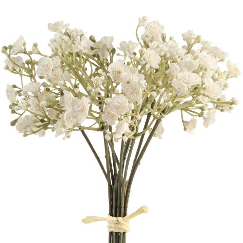 Gypsophila respiração artificial para bebês em um buquê branco 23 cm 12 peças