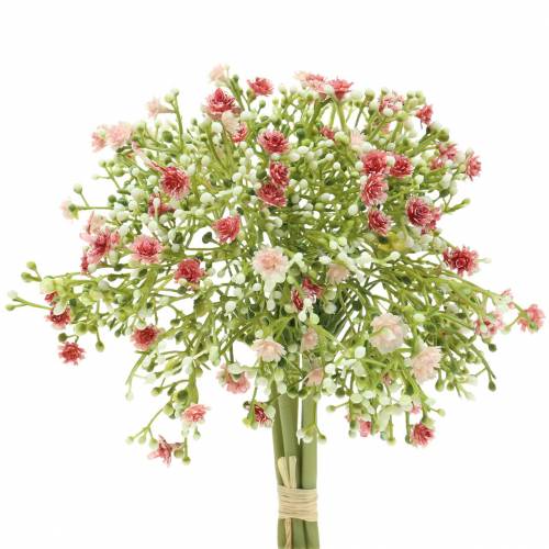 Floristik24 Gypsophila gypsophila artificial em bando rosa H28cm 6pcs