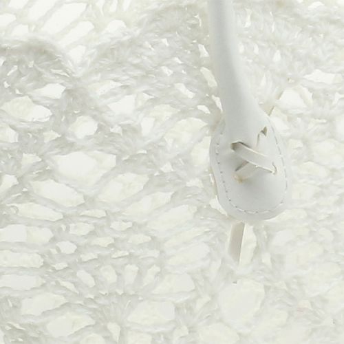 Floristik24 Saco de crochê branco 48cm x 30cm x 27cm
