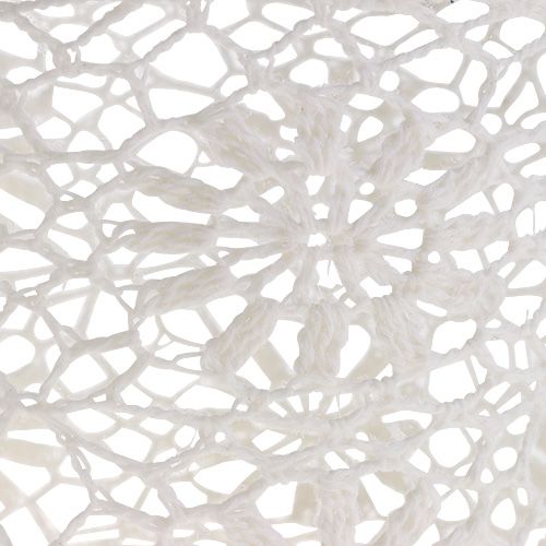 Itens Pote de crochê branco Ø17cm Alt.15cm