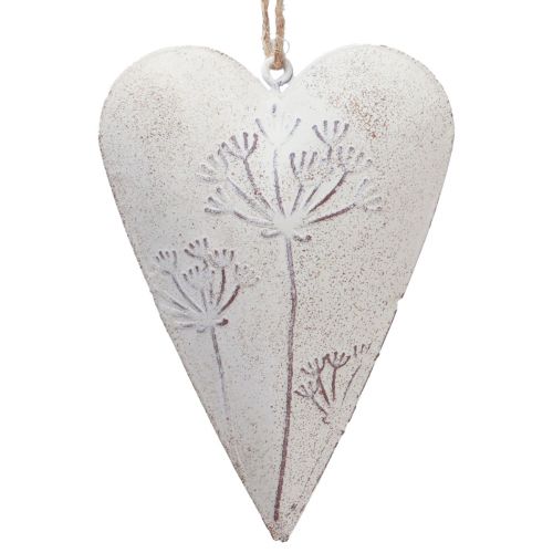 Floristik24 Decoração suspensa corações decorativos decoração vintage metal 11x7,5cm 3 unidades