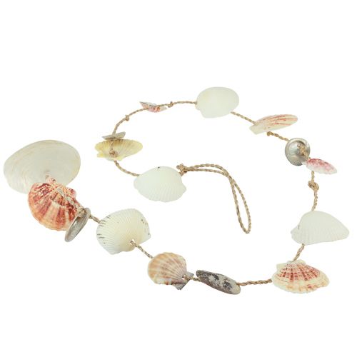 Floristik24 Decoração suspensa decoração concha marítima natural 110cm Ø5–10cm