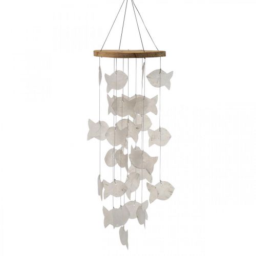 Itens Pendurar conchinhas decorativas Capiz carrilhão de vento jardim Ø12cm L49cm