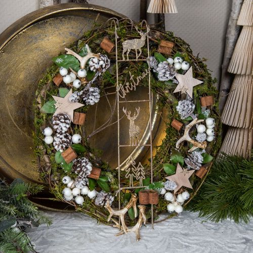 Itens Decoração suspensa decoração de veado de Natal ouro vintage 42,5×7×4cm