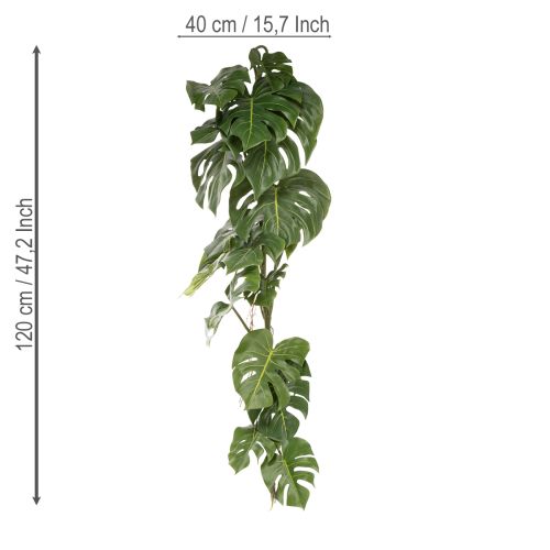 Itens Monstera artificial com folhagem exuberante para um toque de estilo na sala de estar. 120 cm