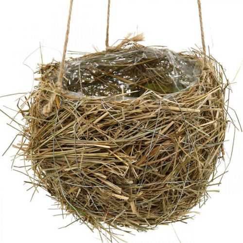 Floristik24 Blumenampel Heu Natur Cesto de plantas para pendurar Vaso suspenso Ø20cm