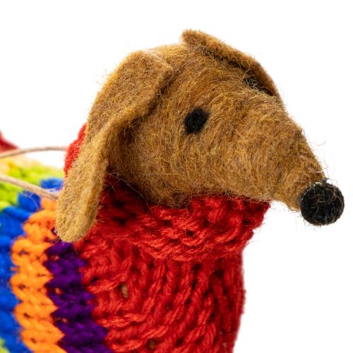 Enfeite decorativo de cachorro dachshund para árvore de Natal, 16 cm, 2 peças. | Floristik24.pt