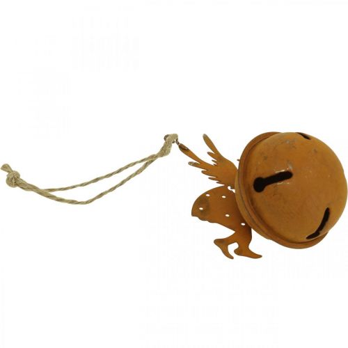Floristik24 Cabide deco de anjo deco de ferrugem de sino de natal H10cm 4 pçs