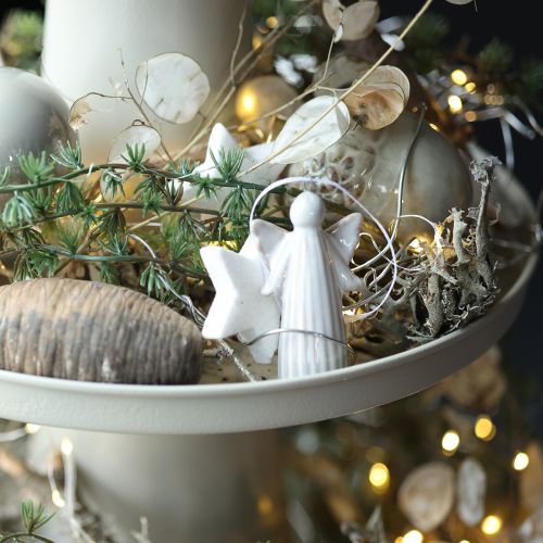 Pingente de anjo decorativo para pendurar na árvore de Natal, 8 cm, conjunto de 4 peças. | Floristik24.pt