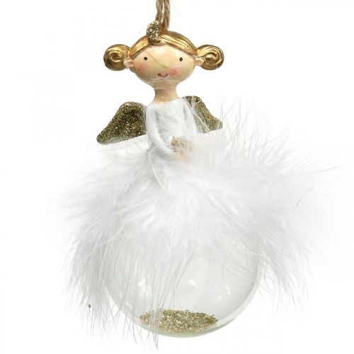 Floristik24 Bola de natal anjo decorações para árvore de natal A11.5cm Ø6cm